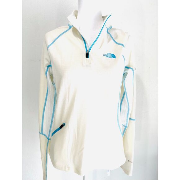 The north Face performance sweater white outdoor sports camping hiking women's M - Picture 1 of 7
